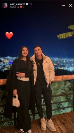 Jasir Asani with his girlfriend